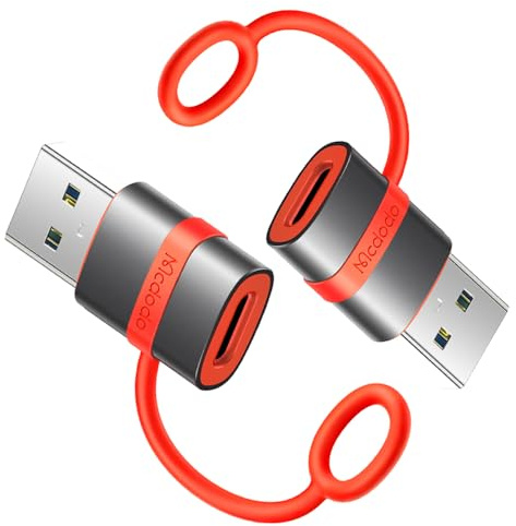mcdodo Adapter USB auf USB C 3.0 OTG Adapter Kompatibel mit iPhone 15 Pro Max MacBook Pro Air iPad Samsung Galaxy iMac Surface und mehr