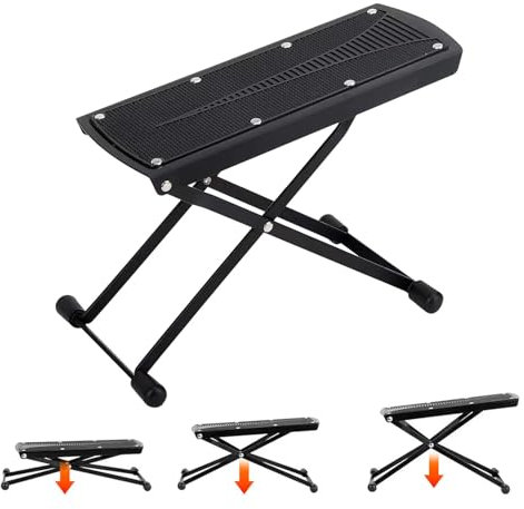 Pedicure Stand Stool - Versatile Height Adjustable Foot Rest, Foldable Pedicure Stool | Non Slip Rubber Base with 6 Heights, Salon Quality Foot Stand for Manicure, and Spa Treatments