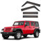 DMYASVTFB Windabweiser Autofenster für Jeep Wrangler MK3-JK 2007-2015 2016 2017, LanglebigE Regenabweiser Autofenster Regenschutz 4 Stück Autozubehör