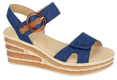 Cipriata L638DNC-5 DANTA Womens Sandal Navy Denim PU size 5