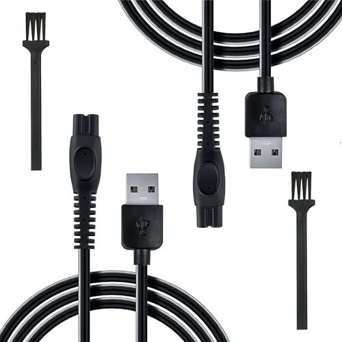 5V Charger for Philips One Blade Charger Cord, Replace Cable for Philips Shaver Charger Compatible With S3145/ Qp2724/ Qp2734/ Qp2824/ Qp2834/ S7887/ Mg5950/ Mg7950, Usb A Charging Shaver Cable (2Pcs)