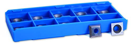 SpeTool Replacement Cutter Square Carbide Inserts 30 Degree Cutting Angle for Surfacing Router Bit 10pcs, 10x10mm Carbide Insert