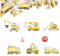 100 Stück Baustelle Tortendeko Cupcake Topper, Traktor Kuchen Deko Geburtstag Junge, Bagger Deko Torten Kindergeburtstag, Tortendeko Traktor Muffin Deko