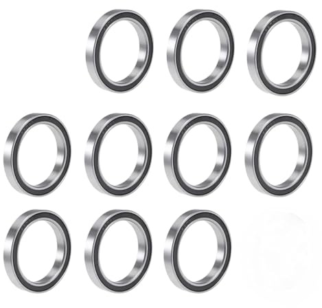 TUZUK 10 Stück 6700-2RS Kugellager Abgedichtet 10x15x4mm Vorgeschmiert/Chromstahl/Gummi Doppeldichtung, 6700RS Rillenkugellager