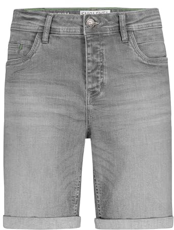 Sublevel Herren Jeansshorts Denim Bermuda mit Umschlag und Ziernähten | Baumwolle | Normal Fit | unifarben | atmungsaktiv | Knopfleiste | casual-Style | ideal für Basic