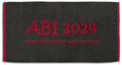 ESPiCO Strandlaken ABI 2024 Anthrazit Kaminrot