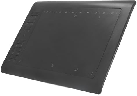 POENVFPO IT Graphics Tablets 233PPS 5080LPI 8192 Empfindlichkeitstablette für den Stufedruck mit Dem Design Multifunktionaler Verknüpfungsschlüssel für (größer 4,0) (Black)
