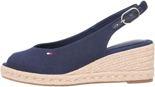 Tommy Hilfiger Damen Mid Wedge Espad Slingback Fw0fw09228Keil-Espadrilles