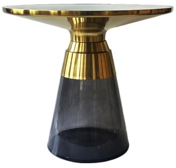 FAJNUZI2024 Couchtisch Tee Tisch Glas Material Wohnzimmer Hause Bunte Tee Tisch Seite Ecke Mehrere Wohnzimmertisch(Schwarz)