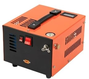1pcs 110V/220V PCP Air Compressor 4500Psi 30Mbar Pump Oil/Water-Free High Pressure Apply to Air Rifle Diving Bottle Dual-use 12V-220V(12V)