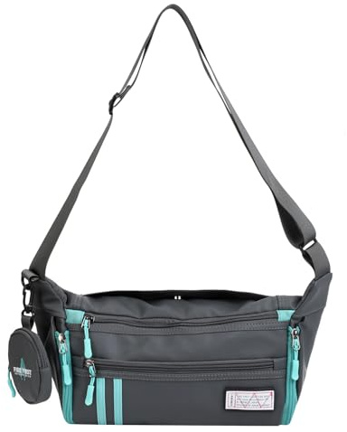 FIREFIRST x Hatsune Miku Umhängetasche Schultertasche | wasserfest; inklusive Mini Miku Tasche; ideal für Conventions, Cosplay, Konzerte, Schule und Reisen