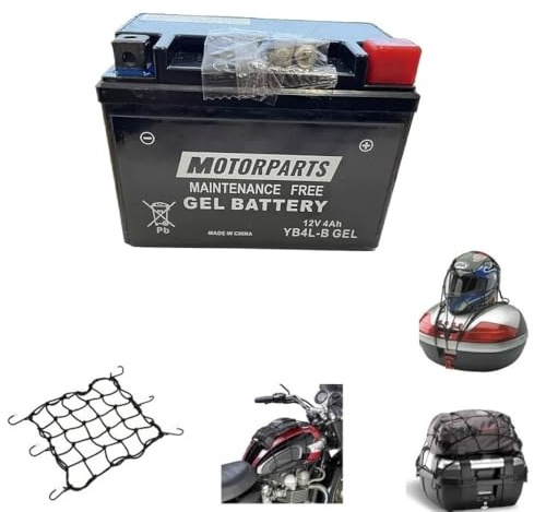 BATTERIA YB4L-BS GEL 12V/4AH MINARELLI (SIGILLATA ATTIVATA PRONTA ALL'USO) BATTERIE PER MOTO SCOOTER SPECIFICA 120X70X92MM FAI DA TE COMPATIBILE CON YAMAHA NS Aerox 50 2013-2016