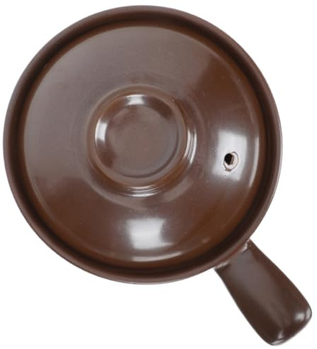 POPETPOP Cazuela de Barro con Tapa y Asa Lateral Resistente Altas Temperaturas para Cocina Doméstica Cocción Arroz Fideos Guisos Olla Tradicional