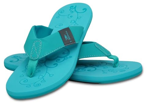 MADSea Damen Zehenstegpantolette Beach Woman | Zehentrenner Flip Flop Thong Sandale Badelatschen | Sommer Strand, türkis, 38 EU