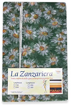 Tex family Tenda Rete ZANZARIERA Marquisette da Esterno piombata Margherite in 4 Misure Diverse - Cm. 200 x 300