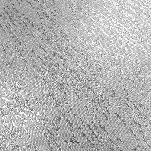 Muriva Kylie Minogue Cassia Textured Metallic Wallpaper Luxury Designer Vinyl 10m Roll Silver 701550