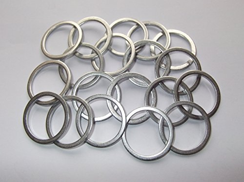 Cartec 100 Stück Aluminium-Dichtringe DIN 7603 Form A, Silber, 26 x 32 x 2,0 mm, VPE: 100 STÜCK