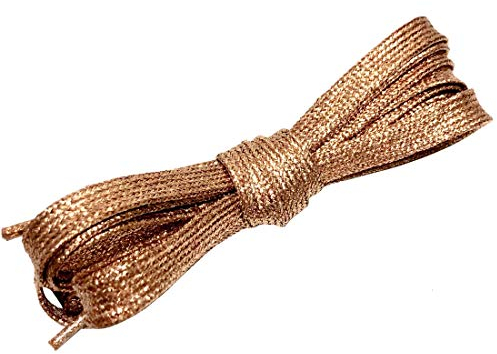 goodlace Metallico Lacci delle scarpe glitterati Bling Lacci 140CM oro rosa