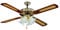 Effe Ventilatore da soffitto 4 Pale, Diametro 130cm, 4 portalampade, 3 velocità