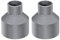 sourcing map Réducteur de Tuyau PVC DWV Hub 40 Gris 32mm x 63mm Douille 2pcs