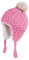 LANGZHEN Kleinkind Kinder Winter Hut, Earflap Strick Warm Cap Fleece gefütterte Mütze für Baby Mädchen (Pfirsich, 2-4 T)