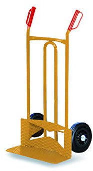Svelt Carrello Porta Pacchi Professionale in Acciaio – Pedana Rinforzata Mandorlata, Ruote Piene, Manopole Antinfortunistiche, Maxi Portata: 300kg