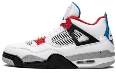 Nike Herren Air Jordan 4 Retro Se Gymnastikschuh, White Military Blue Fire Red Tech Grey, 43 EU