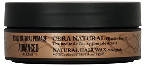 Tahe Advanced Barber Cire capillaire naturelle pour homme Nº302 Natural Pomade, Fixation forte, 100 ml