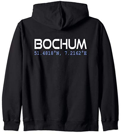 BOCHUM GPS Koordinaten Städte BOCHUMER NRW Geschenk Kapuzenjacke