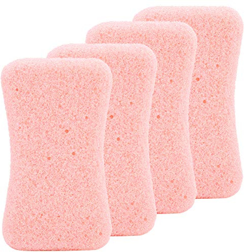 Füße Bimsstein Set, 4 Stück für Glatte Füße - Naturlicher Callus Entfernungsstein & Harte Haut Scrubber - Fußpflege mit Effektiver Hornhautentfernung & Sanfter Exfoliation