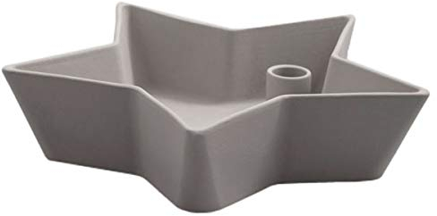 Storefactory - Lidatorp Stjärna - Stern - Kerzenleuchter - Kerzenständer - Farbe: Grau - Keramik - Maße (ØxH): 26 x 6 cm