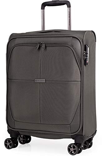 Gino Ferrari Softside-Koffer mit Rollen, Softshell-Koffer und Reisetaschen, groß, mittel, klein und Reisetasche, grün, S, Omis