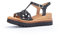 Gabor Damen Keilsandalen, Frauen Sandaletten,Moderate Mehrweite (G),Freizeitschuhe,offene Schuhe,Strandschuhe,schwarz (LDS/Gold),42 EU / 8 UK