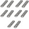 PRIOstahl Lochplatte Flachverbinder Holzverbinder Verbindungsplatte Nagelblech - 79mm x 15mm 10 Stück Platte 4 Löcher Verbinden Befestigen Holz Metall Flach Metallverbinder aus Edelstahl V2A