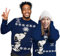 United Labels Snoopy Weihnachtspullover Unisex, Blau, XL, Winter Strickpullover, Pullover für Herren und Damen