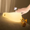 XRR Nachtlicht Kinder, LED Nachttischlampe Babyzimmer 3 Lichtmodi Nachtlicht Baby USB Aufladbar LED Nachtlicht ente für indzimmer, Zimmer Dekor, Schlafzimmer(Flachlegende Ente)