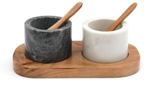 Geko Marble Salt and Pepper Bowls