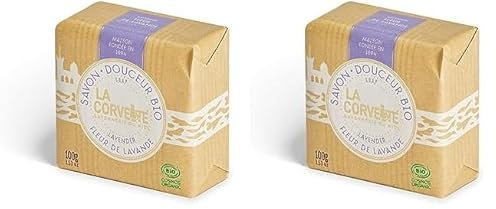 La Corvette Savon Douceur Bio, Fleur de Lavande, 100 g (Lot de 2)