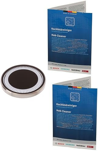 M SHOP ITALIA Controller Fire Controller TwistPad Kochfeld kompatibel mit Neff Megacollection rot beleuchteter Ring 10006978 Ersatz für 10004927 mit 2 x 15ml Glaskeramikreiniger
