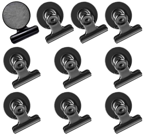 Comioke Magnetische Clips, Kühlschrankmagnet Clips, 10 Stück Magnete Mit Klammern, Magnetische Metall Klammer, Magnetclips, Whiteboard Magnete Klammer, Magnetclips Metall, Magnet Clip, Magnetklammern