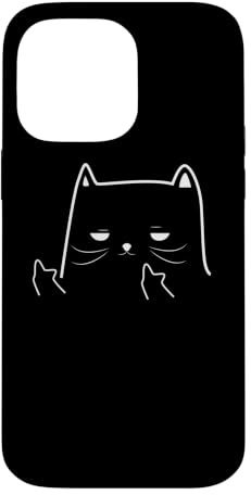 Hülle für iPhone 14 Pro Max Lustiger erwachsener Humor Katze Mittelfinger
