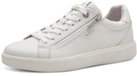 Tamaris Damen Klassische Ballerinas, Frauen Flats,TOUCHit-Fußbett,Slip-ons,klassisch elegant,Ballerinen,Pumps,Halbschuhe,Slipper,White,37 EU