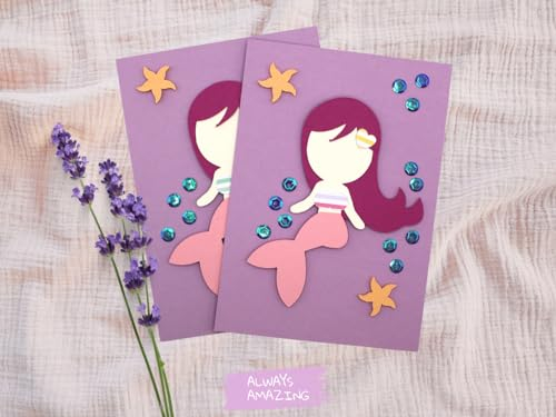Always Amazing Meerjungfrau Einladungskarte - 9er Bastelset