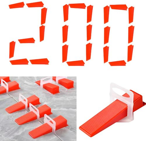 Reusable Durable Tile Wedges (200-Pack) - Professional 88mm x 16mm Levelling System Wedges for Precise Tile Installation & Alignment