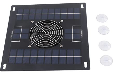 FTVOGUE Extractor de Panel Solar, Fácil Instalación, Refrigeración, Ventilación de 12 V, 2 A, Kit de Ventilador de Panel Solar de Silicio Monocristalino para Cocinas