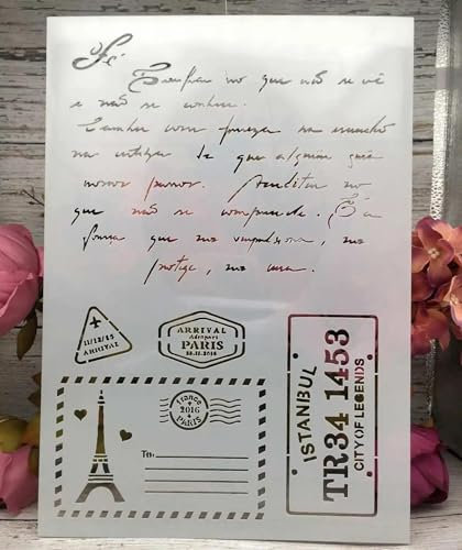 Schablonen zum Basteln, A4, 29 cm, Pflanzenblätter, Seetang, Schmetterling, wiederverwendbare Schablonen zum Malen auf Holz, Leinwand, Boden, Wand, Fliesen, Stoff, Möbel, Kunstprojekte, Muster 10