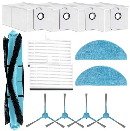 COYICOLI Kit De Piezas de Repuesto para Aspiradora Robot Conga 7490/8290 Immortal, Incluye 1 Cepillo Principal, 2 Filtros, 4 Cepillos Laterales, 4 Bolsas De Polvo, 2 Paños De Limpieza (13 Piezas)