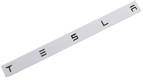 XYHAOAI 3D erhabenes Logo Heckklappeneinsatz Buchstaben hinten Embleme kompatibel für Tesla Model 3/S/X/Y, 3M Selbstklebende Rückseite,Matt Black,Tesla Logo