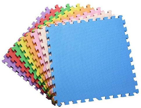 Pack of 27 Interlocking Foam Baby Play Mat, 7mm Thick & Soft Safe EVA Floor Foam Mats for Children,Babies,Toddlers,Multi Colour