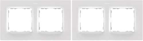SIMON - Marco de Pared, 2 Elementos, Serie 82 Concept, Compatible con Series de Mecanismos Simon 75, 31, 82 y 88, Apto para Interiores, Fácil de Montar, Efecto Mate Antihuellas, Color Blanco